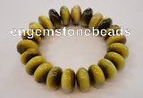 CGB451 8.5 inches 10*19mm rondelle yellow tiger eye gemstone bracelet wholesale