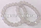 CGB4510 7.5 inches 8mm - 9mm round white moonstone beaded bracelets