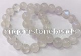 CGB4514 7.5 inches 12mm round white moonstone beaded bracelets