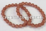 CGB4533 7.5 inches 8mm round golden sunstone beaded bracelets