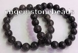 CGB4578 7.5 inches 12mm round black sunstone beaded bracelets