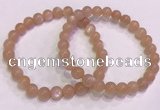 CGB4586 7.5 inches 7mm round sunstone beaded bracelets