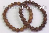 CGB4601 8mm - 9mm round golden rutilated quartz beaded bracelets