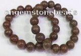 CGB4603 12mm - 13mm round golden rutilated quartz beaded bracelets