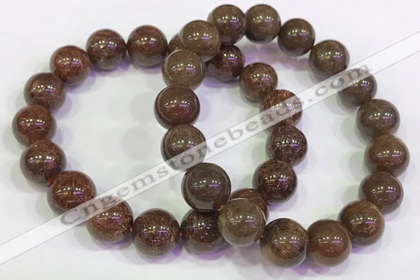 CGB4603 12mm - 13mm round golden rutilated quartz beaded bracelets