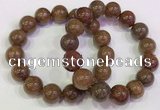 CGB4604 13mm - 14mm round golden rutilated quartz beaded bracelets