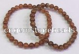 CGB4606 6mm - 7mm round golden rutilated quartz beaded bracelets