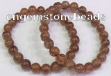 CGB4608 8mm - 9mm round golden rutilated quartz beaded bracelets