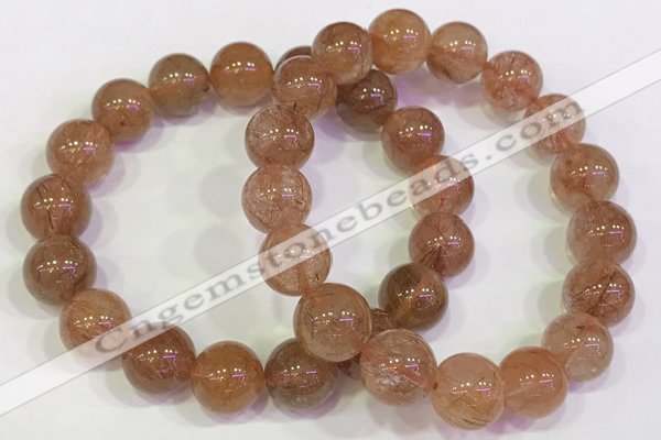 CGB4615 12mm - 13mm round golden rutilated quartz beaded bracelets