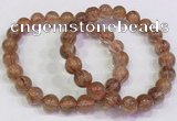 CGB4620 8mm - 9mm round golden rutilated quartz beaded bracelets