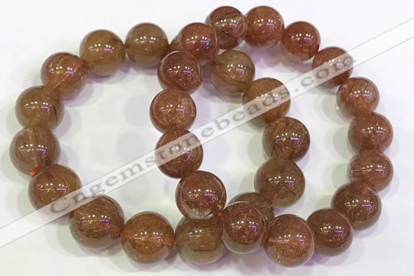 CGB4622 12mm - 13mm round golden rutilated quartz beaded bracelets