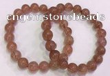 CGB4630 10mm - 11mm round red rutilated quartz beaded bracelets