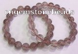 CGB4633 10mm round red rutilated quartz beaded bracelets