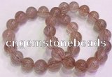 CGB4635 13mm - 14mm round red rutilated quartz beaded bracelets