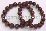 CGB4647 10mm - 11mm round red rutilated quartz beaded bracelets