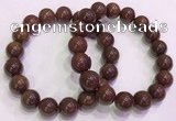 CGB4648 12mm - 13mm round red rutilated quartz beaded bracelets