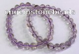 CGB4656 7.5mm - 8mm round purple phantom quartz beaded bracelets