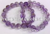 CGB4663 12mm - 13mm round purple phantom quartz beaded bracelets