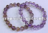 CGB4667 8mm round purple phantom quartz beaded bracelets