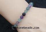 CGB5004 6mm, 8mm round fluorite beads stretchy bracelets