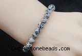 CGB5045 6mm, 8mm round dalmatian jasper beads stretchy bracelets