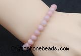 CGB5054 6mm, 8mm round Chinese pink opal beads stretchy bracelets