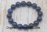 CGB5329 10mm, 12mm round blue tiger eye beads stretchy bracelets