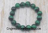 CGB5330 10mm, 12mm round green tiger eye beads stretchy bracelets