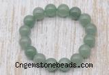 CGB5361 10mm, 12mm round green aventurine beads stretchy bracelets