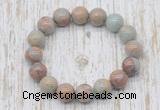 CGB5369 10mm, 12mm round serpentine jasper beads stretchy bracelets