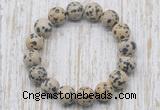 CGB5376 10mm, 12mm round dalmatian jasper beads stretchy bracelets