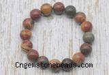 CGB5380 10mm, 12mm round picasso jasper beads stretchy bracelets