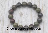 CGB5383 10mm, 12mm round dragon blood jasper beads stretchy bracelets