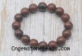 CGB5390 10mm, 12mm round mahogany obsidian beads stretchy bracelets
