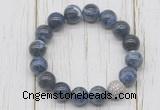 CGB5668 10mm, 12mm sodalite beads with zircon ball charm bracelets