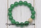 CGB5685 10mm, 12mm candy jade beads with zircon ball charm bracelets