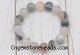 CGB5701 10mm, 12mm montana agate beads with zircon ball charm bracelets