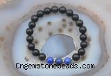 CGB6419 8mm round golden obsidian & lapis lazuli  beaded bracelets