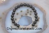 CGB6420 8mm round smoky quartz & rose quartz beaded bracelets