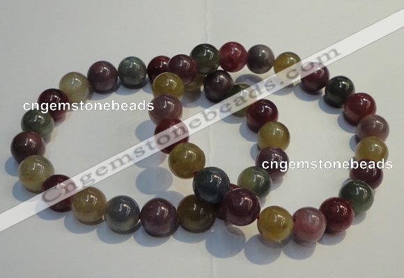 CGB650 7.5 inches 8.5mm - 9mm round natural ruby sapphire bracelet