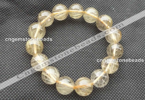 CGB655 7.5 inches 12mm round AA golden rutilated quartz bracelets