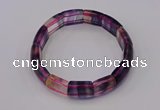 CGB663 7.5 inches 13*16mm rainbow fluorite gemstone bracelet