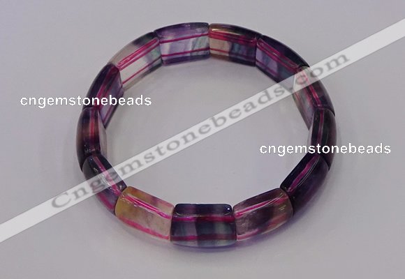 CGB663 7.5 inches 13*16mm rainbow fluorite gemstone bracelet