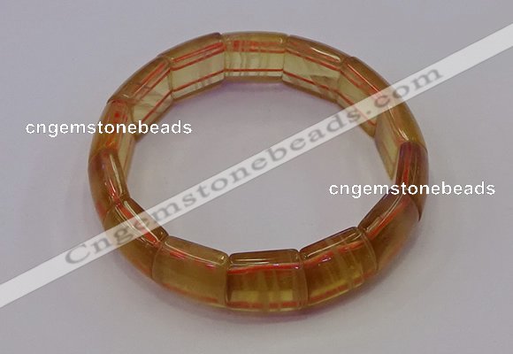 CGB665 7.5 inches 13*15mm yellow fluorite gemstone bracelet