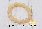 CGB6838 10mm, 12mm honey jade beaded bracelet with alloy pendant