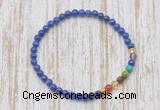 CGB7015 7 chakra 4mm lapis lazuli beaded meditation yoga bracelets