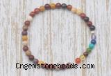 CGB7018 7 chakra 4mm mookaite beaded meditation yoga bracelets