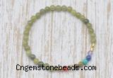 CGB7043 7 chakra 4mm Canadian jade beaded meditation yoga bracelets