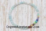 CGB7052 7 chakra 4mm amazonite beaded meditation yoga bracelets