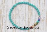 CGB7054 7 chakra 4mm turquoise beaded meditation yoga bracelets